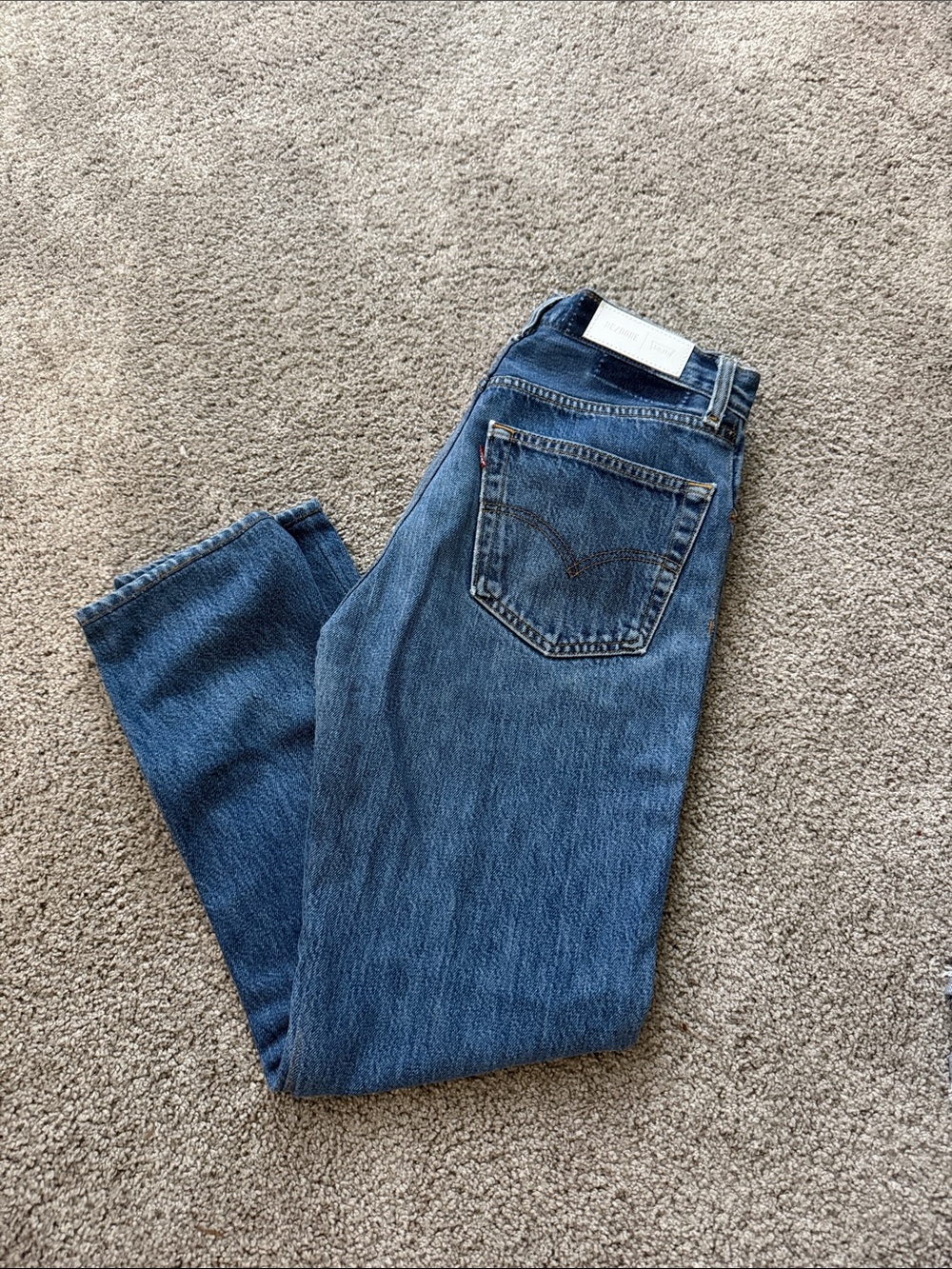 Re/Done Women’s Straight Leg Jeans - Blue